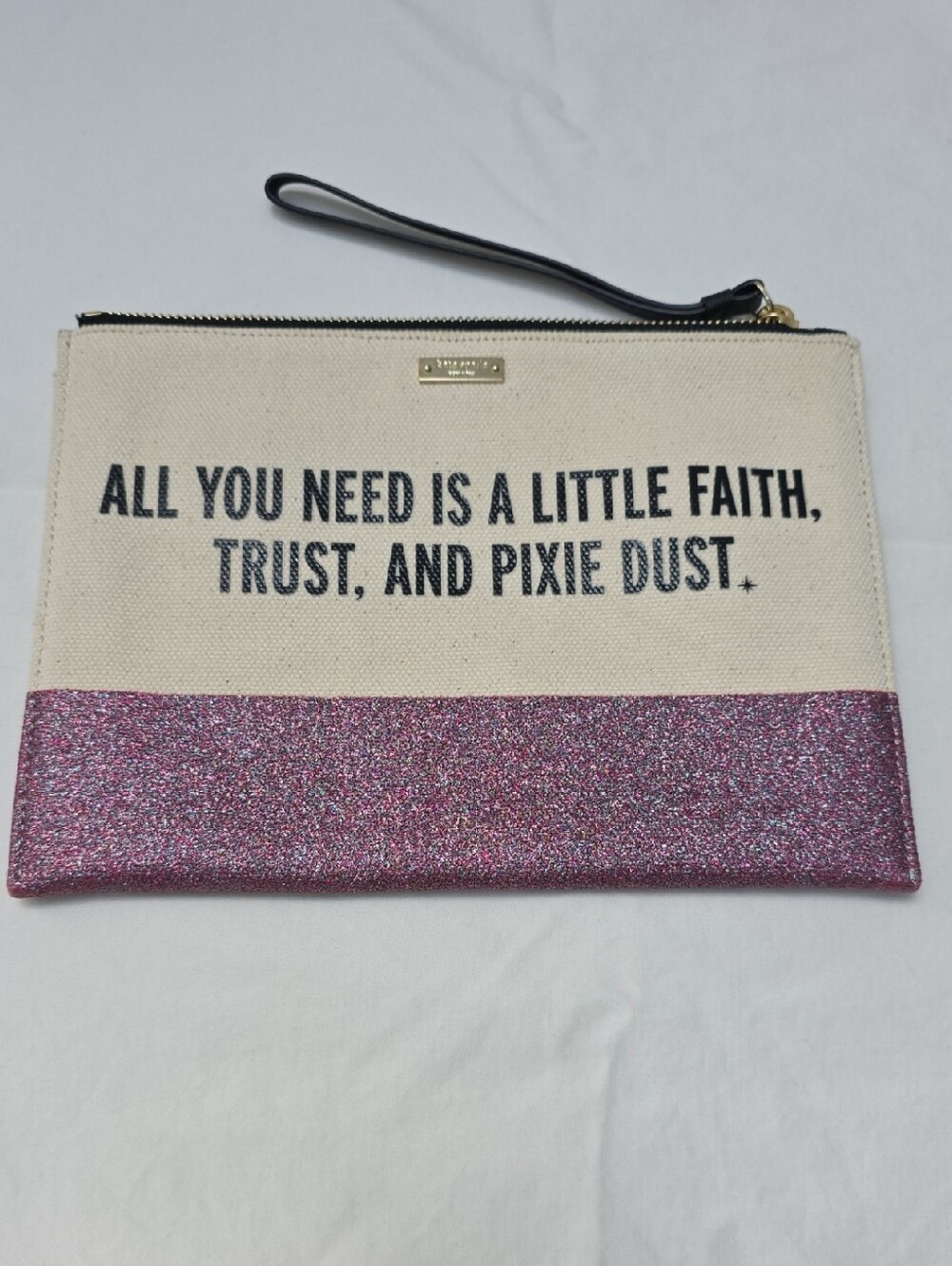 Like New Kate Spade x Disney Wristlet - All You Need Is Faith, Trust, Pixie Dust